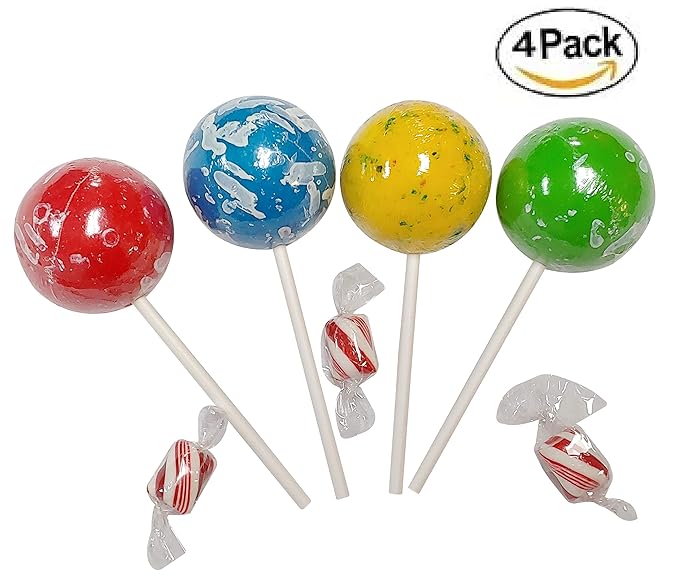 HUGE Jawbreakers On A Stick Assorted Colors 2.25 Inch 4