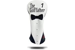 Shanker Golf Headcovers - The Golf Father Driver & Putter Covers - Funny Golf Club Covers for Dads - Tour Grade PU Leather, Waterproof, Soft Lining, Embroidered Logos