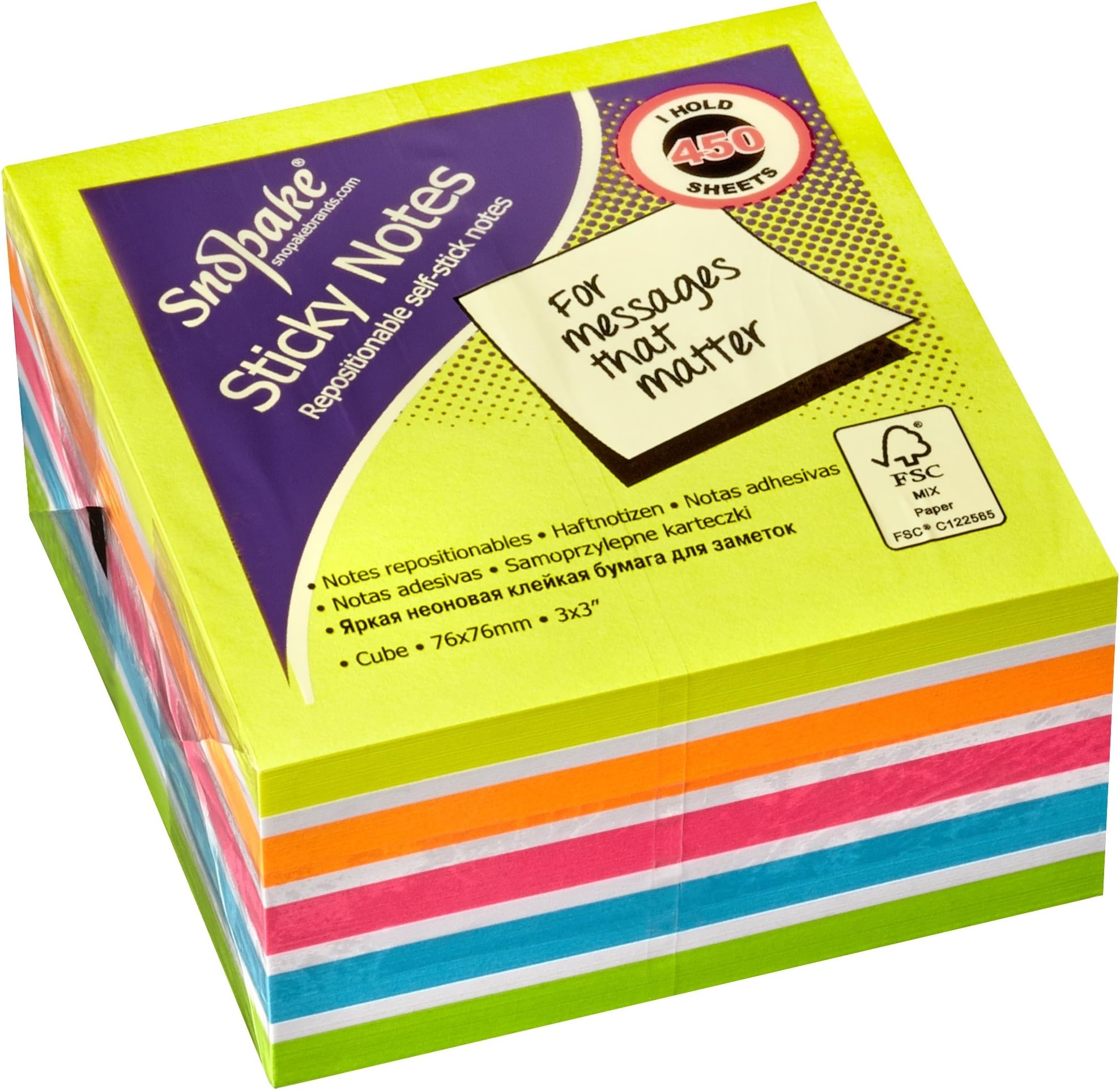 Rainbow NeonMix Sticky Notes