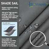HEYOMART Sun Shade Sail 3x3x3m Triangle Grey UV 98% Water Resistant view 4