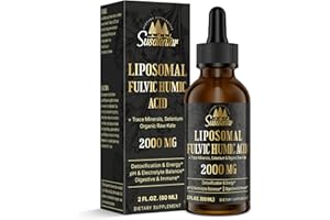 SUSATENTAR Trace Minerals Electrolytes Drops 2000 MG | Liquid Liposomal Fulvic Humic Acid Supplement | 85+ Trace Minerals | Hydration | Detoxification | Energy | pH Balance | Digestion | Immunity | 2 Oz