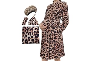 WINROLA Maternity Robe with Matching Swaddle Soft Mommy Robe Receiving Blanket Set…