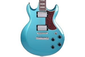 Ibanez AX 6 String Solid-Body Electric Guitar, Right, Metallic Light Blue, Full (AX120MLB)