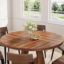 Tribesigns Round Dining Table for 4, 47 Inch