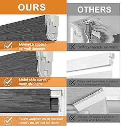 Persilux No Drill No Tool Zebra Blinds Dual Layer