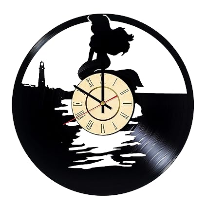 Amazon Com Disney Princess Ariel Vinyl Clock Gift For The Little