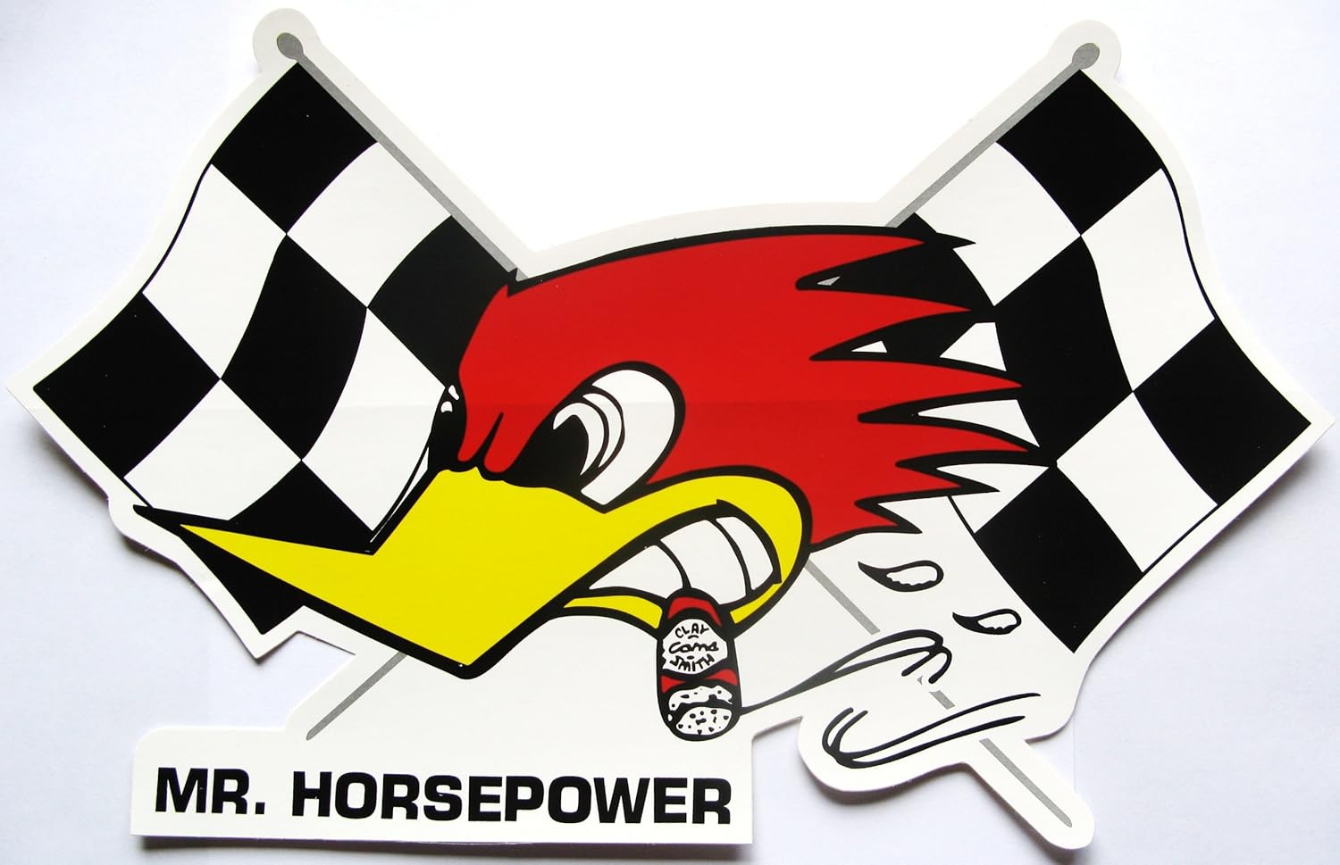 Clay Smith ' Mr Horsepower ' Racing Flag Decal Very Big