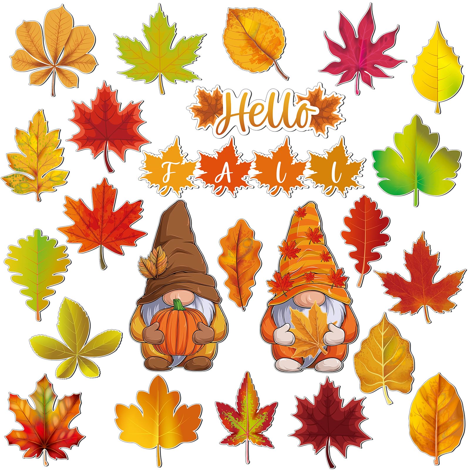 Photo 1 of Umigy 24 Pcs 25 Pcs Thanksgiving Refrigerator Magnets Fall Decoration Thanksgiving Gnomes Fridge Magnet Pumpkin Maple Autumn Decoration for Locker Fridge Car Mailbox Cabinets Home Decor (Maple Leaf)