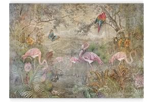 artgeist Wall Mural Retro 157x110 in - Non-Woven Wallpaper Fleece Wall Decor Photo Print Picture Image Abstract Vintage Flowe