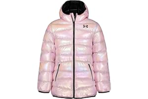 Under Armour girls Quilted Puffer Jacket, Front Pockets & Hooded Back, Mid-weight & Water Repellent