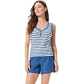 Sam Edelman Womens Mariyah Scallop Tank Top with Rib Waistband Standard