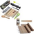 FUNGYAND Sushi Making Kit & Carbonized Bamboo Mat Set