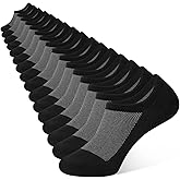 CLOSEMATE 6/8 Pairs Mens No Show Socks Cotton Ankle Socks with Non Slip Grips for Sneakers Low Cut Shoes