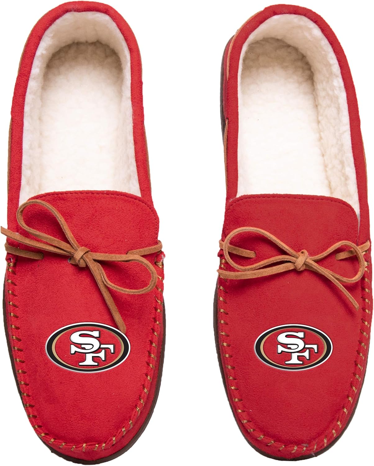 FOCO Football Mens Team Color Big Logo Moccasin Slippers Shoe - Pick Team: Shoes