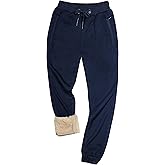 Faleave Men's Warm Sherpa Lined Sweatpants Fleece Pants Thicken Active Jogger Sports