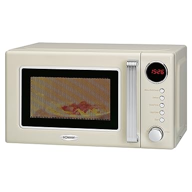 Bomann MWG 2270 CB - Microondas 2 en 1, diseño retro beige: Amazon ...