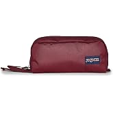 JanSport Perfect Pouch &ndash; Accordion Opening, Single Compartment with 3 Dividers, Small Velcro Internal Pocket, Cherry Lacquer