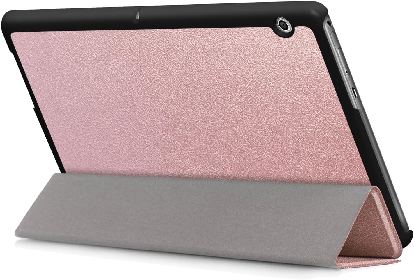 Xuanbeier Huawei MediaPad T3 10 9.6 inch PU Leather Shell Case - Ultra Slim Lightweight Standing Cover for HUAWEI T3 10 9.6 inch(Rose Gold)