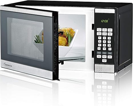 Stainless Steel Microwave Oven Dorm College Apartment 900w Led Countertop Home Kitchen Dining Bar Patterer Small Kitchen Appliances