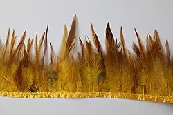 2 Yard Long, 5-6 inch Height, Dyed Saddle Feather