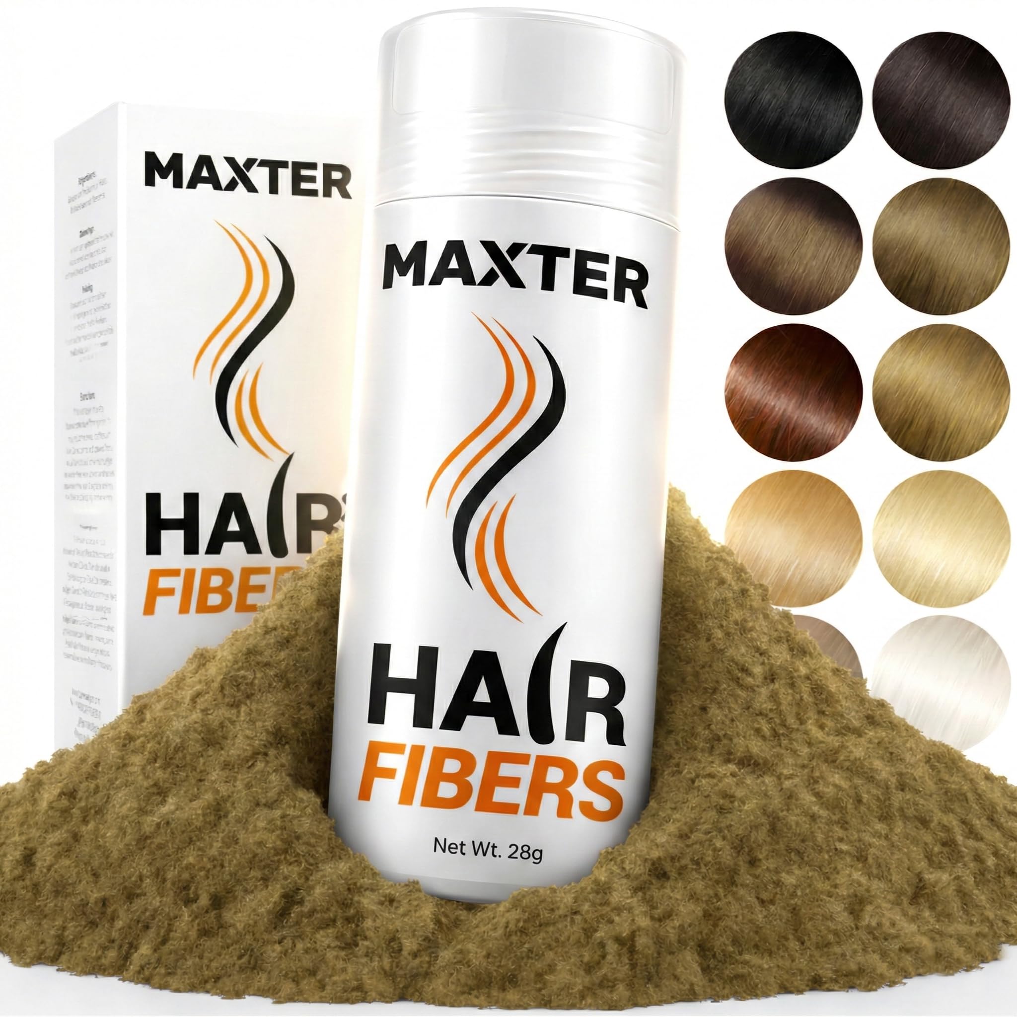 Maxter HAIR FIBRES Blonde - Hair Powder Men and Women to Conceal Hair Loss - Microfibre for Added Density and Volume