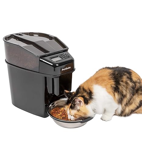 PetSafe Futterautomat, mit Timer, 12 portionierbare Mahlzeiten, 5678 ml, batteriebetrieben, rutschfest, Hunde und Katzen