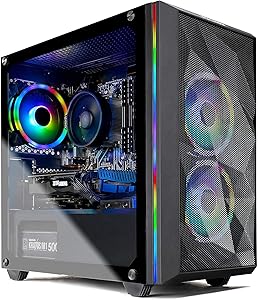 Skytech Chronos Mini Gaming PC Desktop - AMD Ryzen 5 3600 3.6GHz, GTX 1660 Super 6G, 16GB DDR4 3000, 500GB SSD, B450M MB, AC WiFi, Windows 10 Home 64-bit, Black