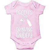Belle Homie Daddy's Drinking Buddy - Funny Baby Essentials Bodysuit - Infants Outfit Newborn Unisex Rompers