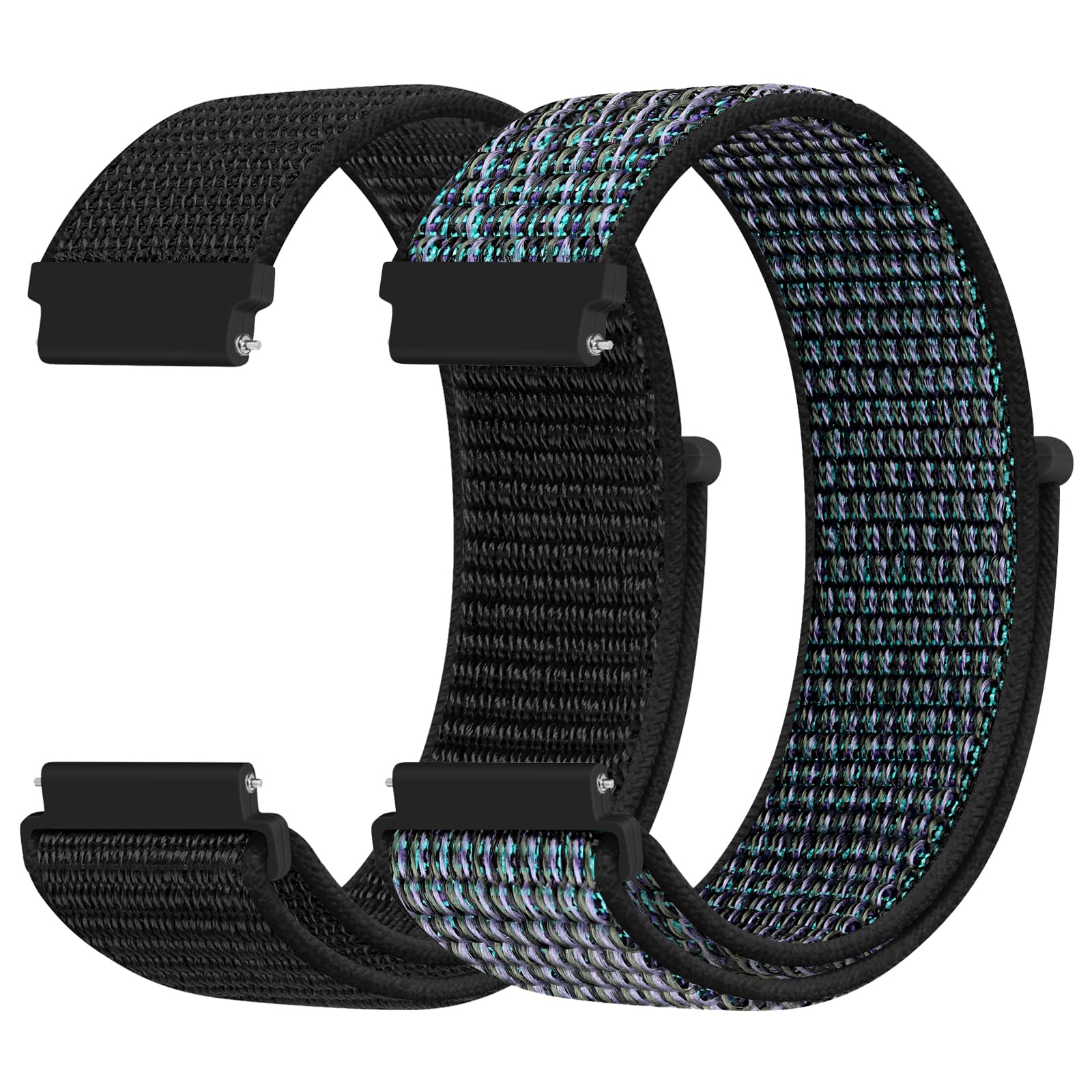 KIBDSNG Nylon 22mm Watch Strap Compatible with Garmin Venu 4 45mm/Venu 3/Venu 2/Vivoactive 4 45mm/Forerunner 255/265,Adjustable Sport Band for Samsung Galaxy Watch 46mm/3 45mm/Gear S3 Classic/Frontier