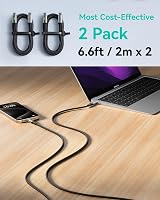 INUU USB C Cable 2 Pack 2m 100W PD QC 4.0 USB C to USB C Nylon Braided view 7