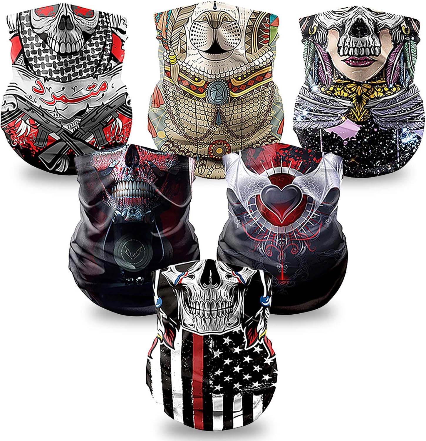 Elimoons Bandanas for Men & Women Breathable Cooling Neck Gaiters,Summer UV Protection Face Cover Outdoor Sport Reusable Face Gaiter Fishing Running Motorcycle: Sports & Outdoors