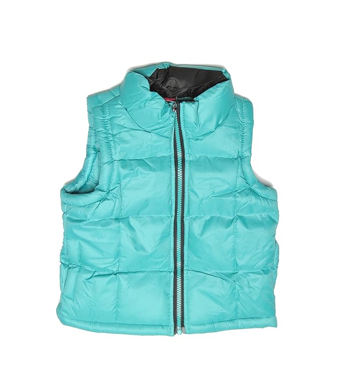 Buy Girls Lightweight Puffer Vest (12M, Turquoise/Black) at Amazon.in