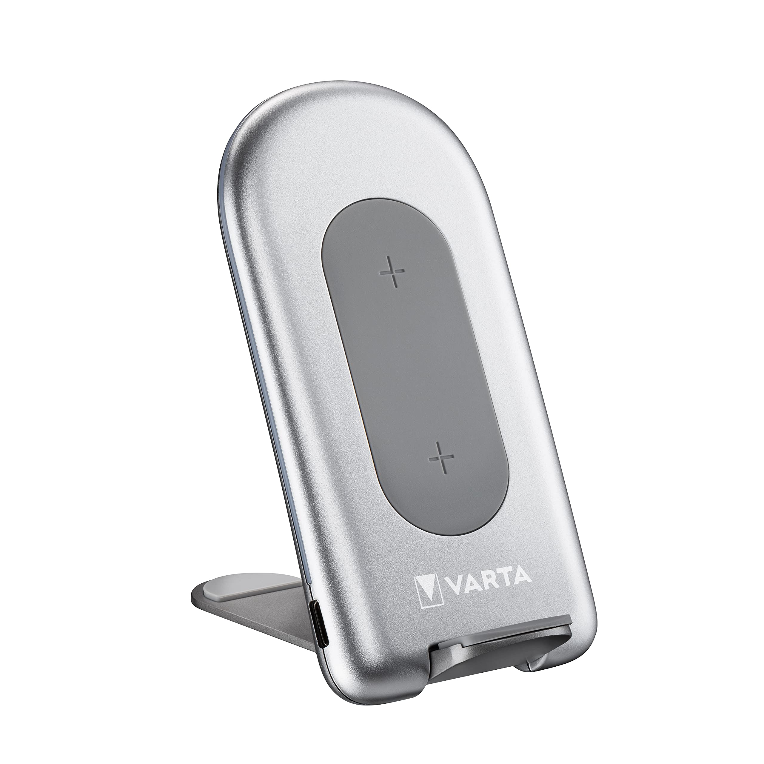 VARTA Ultra Fast Wireless Charger with 15 W ultra fast wireless charging, qi-compatible, dual coil technology, incl. USB Type C cable