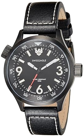 Swiss Eagle Analog Black Dial Mens Watch-SE-9030-04