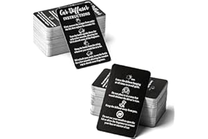 VELATYVIO 240Pcs Car Diffuser Instruction Cards Care Hanging Accessories for Auto Oil Bottles Package Bag Supplies 3.54 X 2.12inch Black