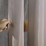Furlinic Shower Curtain 180x180 cm Polyester Waterproof 12 Hooks White to Brown view 6