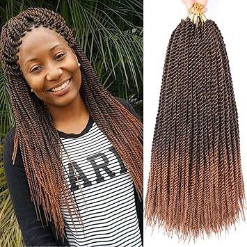 Amazon Com 8 Packs 18 Inch Senegalese Twist Crochet Hair