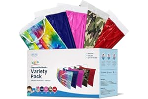 WECARE Disposable Kids Face Masks - 50 Variety Pack