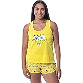 Nickelodeon SpongeBob SquarePants Womens' Faces Tank Pajama Short Set