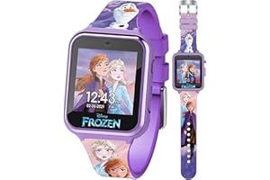 Accutime Kids Disney Frozen Anna Elsa Purple Educational Touchscreen Smart Watch Toy for Girls, Boys, Toddlers - Selfie Cam, Learning Games, Alarm, Calculator, Pedometer & More (Model: FZN4672AZ)