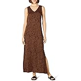 Amazon Essentials Women's Side-Slit Jersey V-Neck Maxi Length Dress