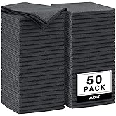 AIDEA Microfiber Cleaning Cloth Grey 50PK, Microfiber Towels for Cars, Premium Car Cloths, Dusting Cloth Lint Free Cleaning Rags for SUVs, House, Kitchen, Window, Workshops,11.5×11.5"