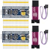 Alinan 2pcs STM32F103C8T6 Minimum System Development Board with Imported Chip STM32 ARM Core Learning Board Module+2pcs ST-Link V2 Programming Unit Emulator Downloader(Random Color)