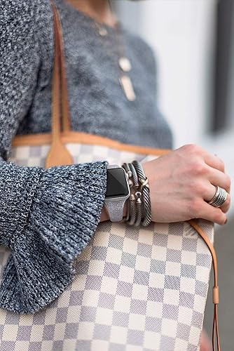 SWEES Compatible with Apple Watch Bands 41mm 38mm 40mm, Shiny