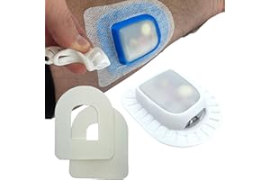 Omnipod Grip Shield with Comfort Ring. Designed by Deck My Diabetes. Reusable, Flexible One-Handed Application(2 Overlay Patches Included!) (Bright White)
