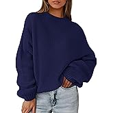 PRETTYGARDEN Women's Fall Oversized Sweaters Dressy Casual Long Sleeve Chunky Knit Winter Pullover Tops 2026 Holiday Outfits