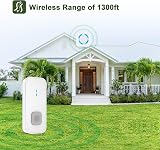 SURFOU Wireless Doorbell Waterproof 1300ft Long Range 55 Melodies 5 Volume view 2