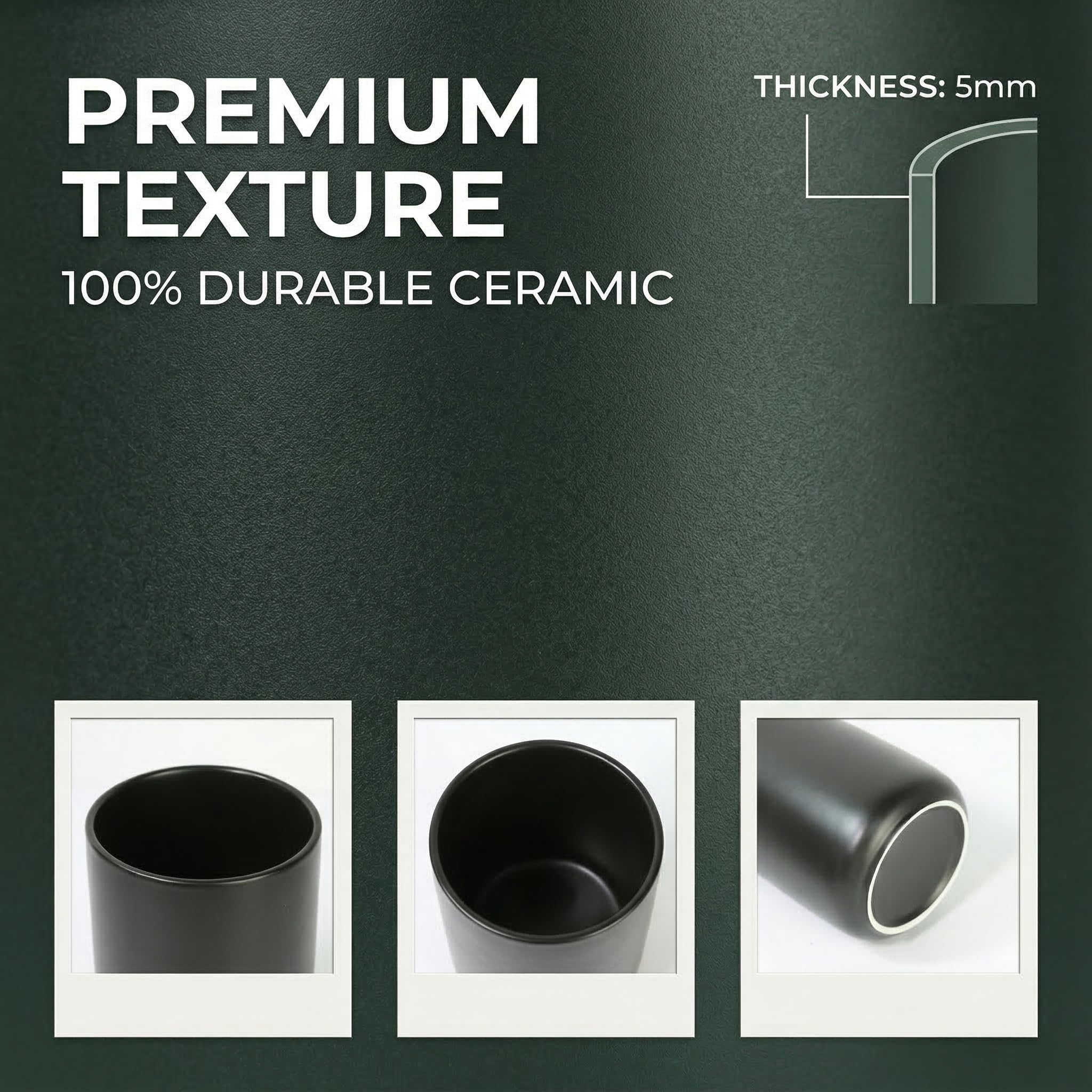 Vunanvu 2 Stück Küchenutensilienhalter Schwarz Utensilienhalter Keramik Küchentheke Behälter für Küchenutensilien Halter Leicht zu Reinigen Küchenhelfer Aufbewahrung für Löffel Spateln Messern Gabeln 8