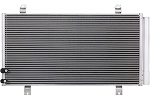 Lynol Cooling System Premium Complete Aluminum AC Condenser Replacement Compatible With 2011-2017 Camry 2013-2018 Avalon ES350 L LE SE Sport XLE XSE L4 2.5L V6 3.5L