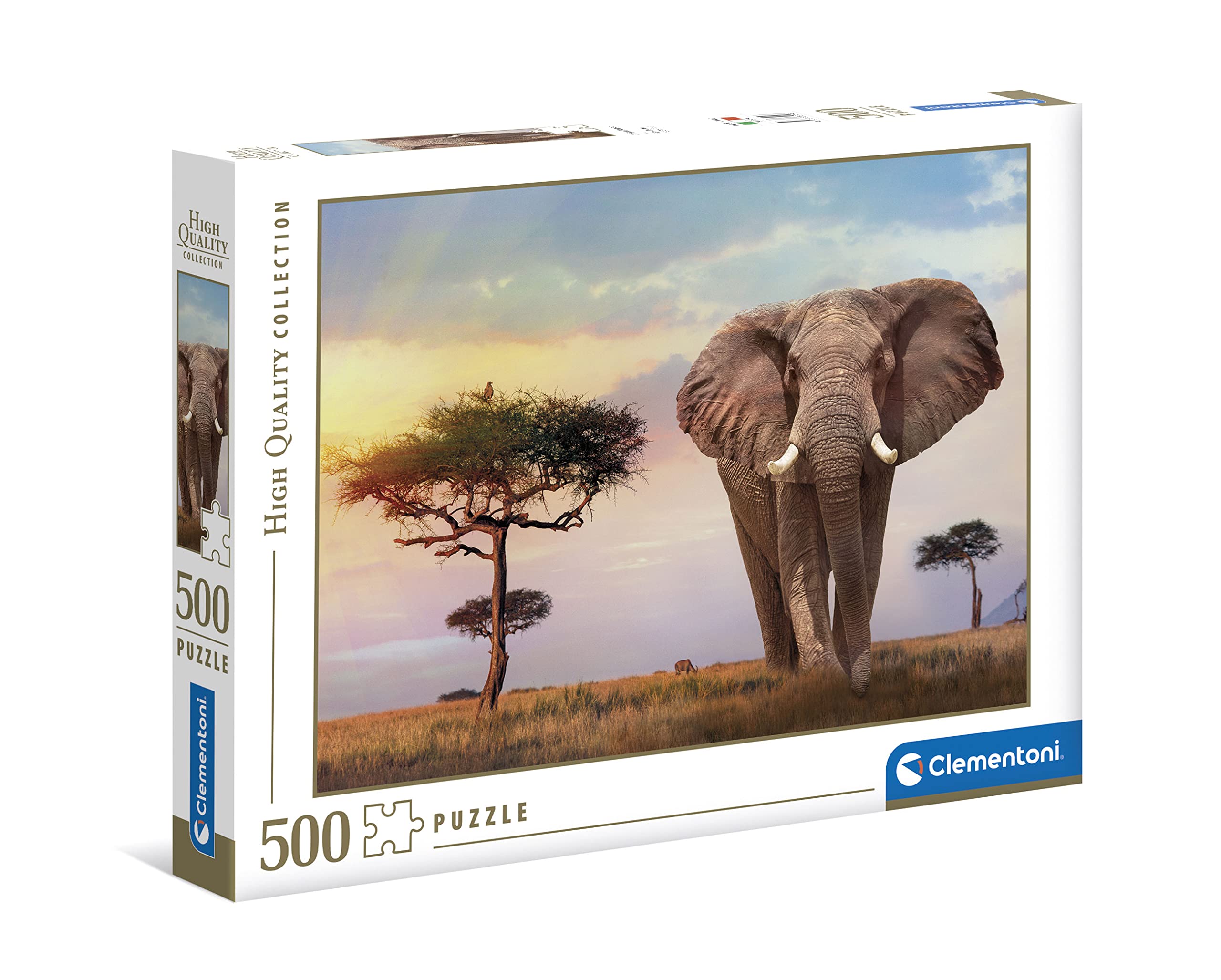 Clementoni Collection 35096, African Sunset Puzzle for Children and Adults - 500 Pieces, Ages 10 Years Plus Multi Coloured